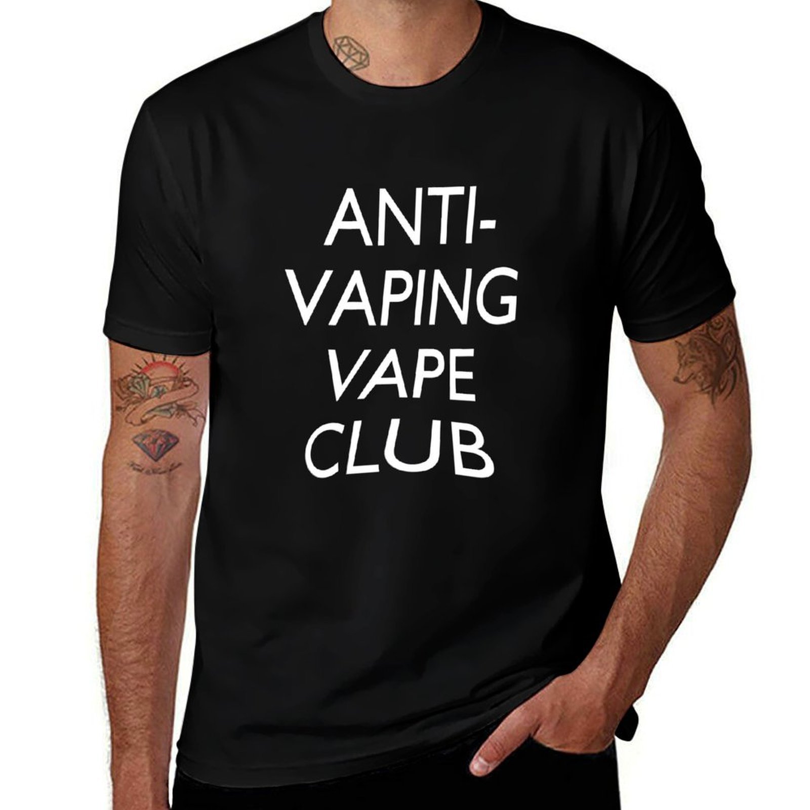 Quick Vape - Футболка Anti-Vaping Vape Club, спортивная, повседневная,