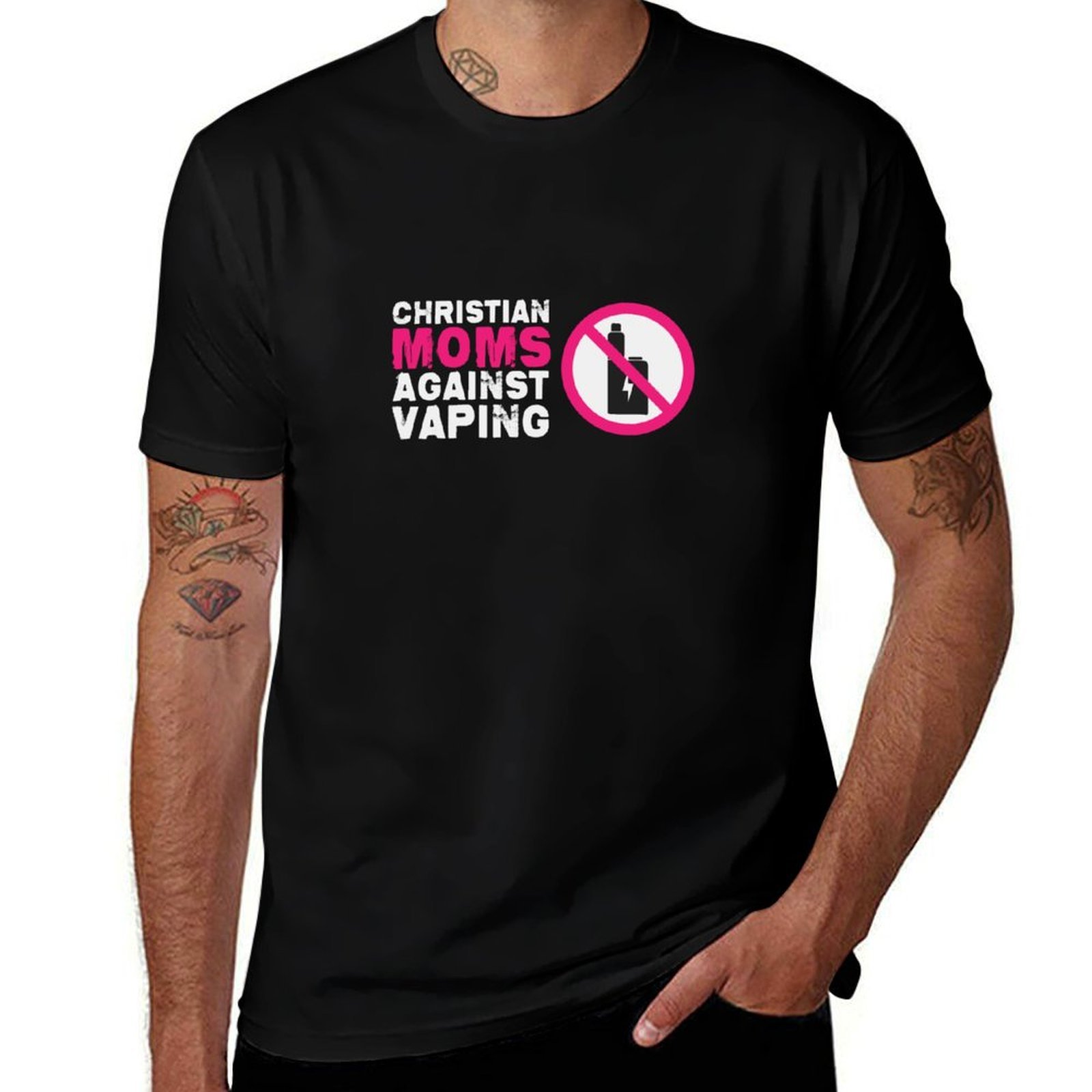 Quick Vape - Футболка Christian Moms Against Vaping, быстросохнущая