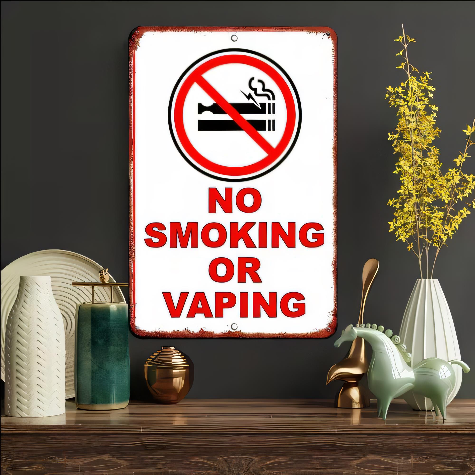 Металлическая табличка «Не кур – обзор и цена Vape Decoration